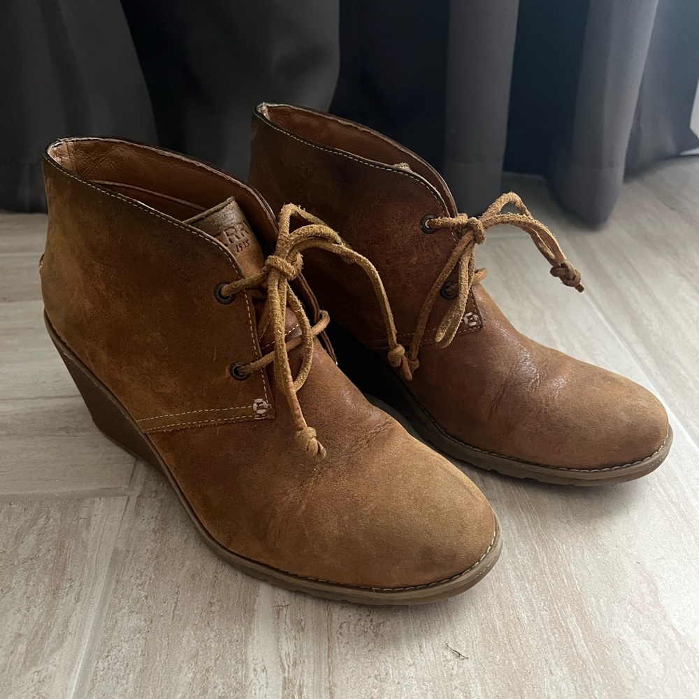 Sperry Leather Wedge Bootie
